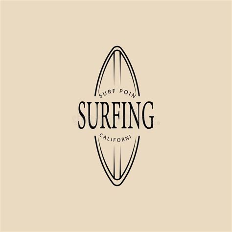 Surfing Line Art Logo Icon And Symbol Vector Illustration Design