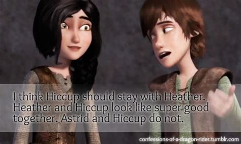 I Disagree As Im A Hiccstrid Fan But Hiccup And Heather Are Cute