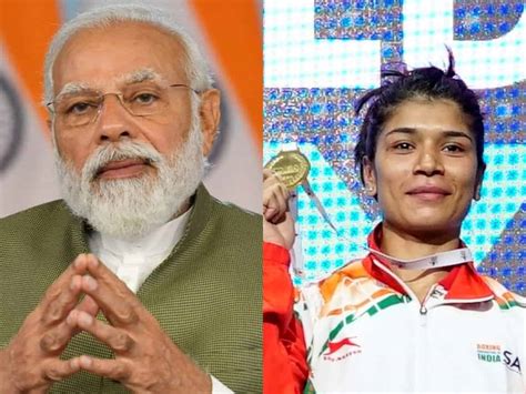 Pm Modi Lauds Nikhat Zareen On Clinching Gold At World Boxing Championships