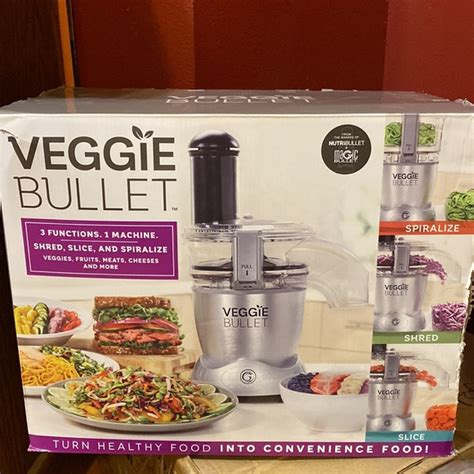 Veggie Bullet Kitchen Magic Bullet Veggie Bullet Shred Slice Spiralize Food Processor