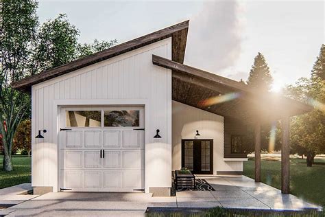 Plan 62849dj Modern Tandem Garage With Shop In 2020 Garage Guest House Modern Garage Garage