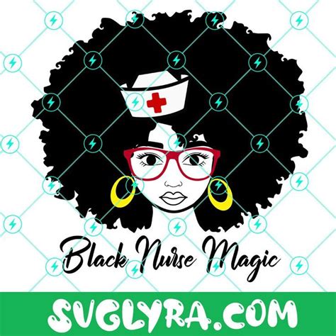 Black Nurse Magic Svg Afro Lady Svg Black Woman Svg Digital