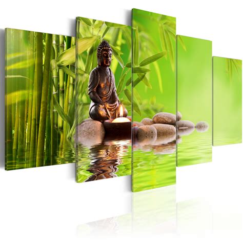 BUDDHA FIGUR ZEN ABSTRAKT Wandbilder Xxl Vlies Leinwand Leinwandbild