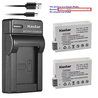 Kastar Battery Slim USB Charger For Canon LP E8 LC E8 Canon EOS Rebel