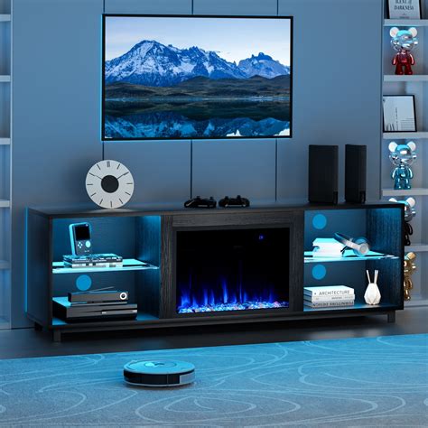 "Oneinmil 68'' Fireplace TV Stand with 23"" Electric Fireplace for 80 ...