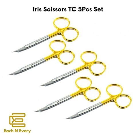 New Pcs Set Tc Iris Scissors Curved Surgical Dental Instruments