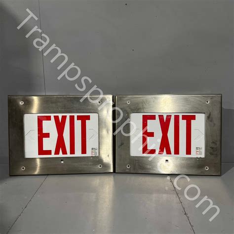 Metal Exit Signs Tramps Prop Hire