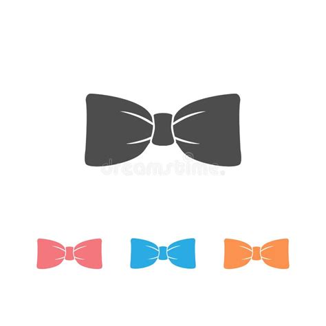 Black Bow Tie Vector Icon Set Isolated on White Stock Vector ...