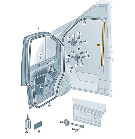 Van Parts Direct Vw Crafter Inner Rear Door Seal Left Or Right Item