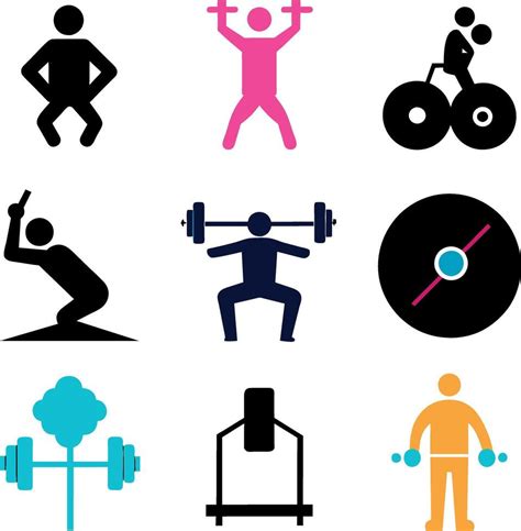 Set Of Fitness Icons 45923648 Vector Art At Vecteezy