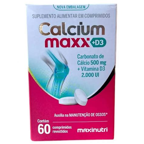 CALCIUM MAXX D3 (60 COMP) - MAXINUTRI | Droga Raia | Droga Raia