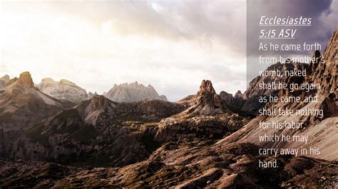 Ecclesiastes Asv Desktop Wallpaper As He Came Forth From His