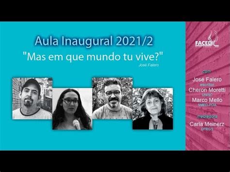 Aula Inaugural Da Faced Mas Em Que Mundo Tu Vive Youtube