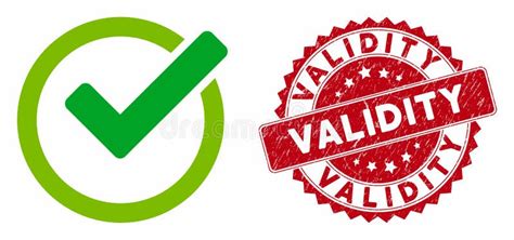 Validity Icon With Textured Validity Seal Stock Illustration