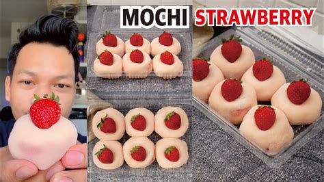 Resep MOCHI VIRAL STRAWBERRY LEMBUT Anti Gagal Takaran Sendok YouTube