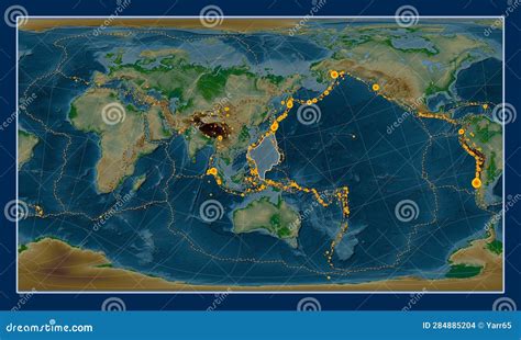 Philippine Sea Tectonic Plate Physical Patterson Cylindrical O Stock