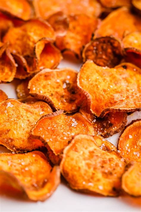 Air Fryer Sweet Potato Chips Julies Eats And Treats