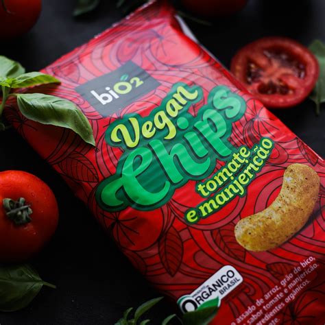 Salgadinho Vegan Chips Tomate e Manjericão 40g biO2 Atlantikos