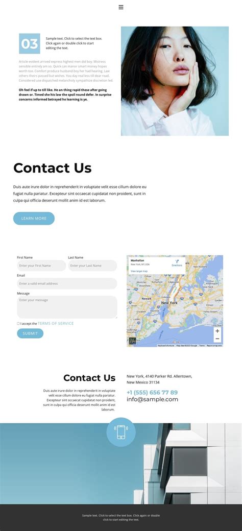 Contact details of our company HTML Template