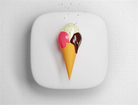 D Icecream Icon By Gil Finkelstein On Dribbble