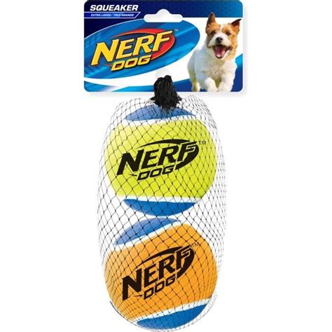 Nerf Pack Of 2 Balles De Tennis Jouet Sonore Pour Chien 7 5 Cm W2319