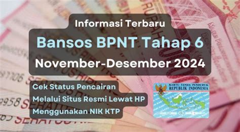 Informasi Terkini Pencairan Dana Bansos Bpnt Tahap Periode November