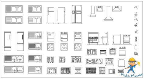 Mutfak Ekipmanları Çizimi AutoCAD DWG Pislik Mimar