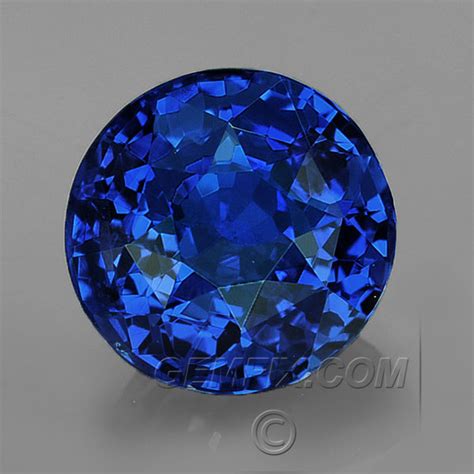 Natural Royal Blue Sapphire Round Roulette Cut Cts