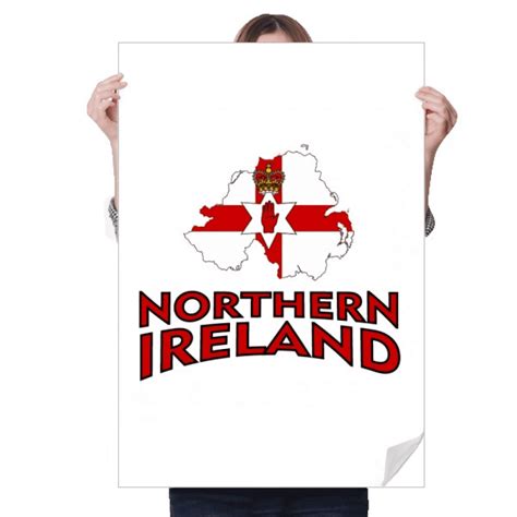 Flag Northern Ireland Cultural Map Sticker Decoration Poster Playbill ...