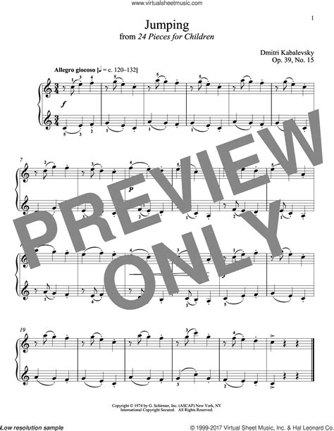Dmitri Kabalevsky 24 Pieces For Children Opus 39 S 4