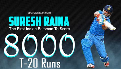 Suresh Raina Becomes The First Indian Batsman To Score 8000 T 20 Runs