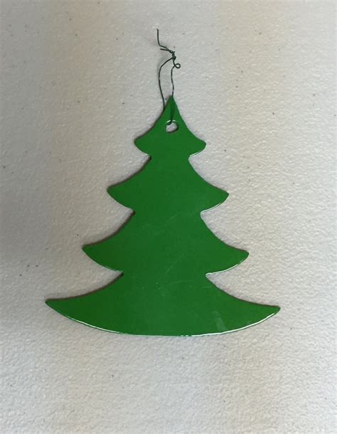 Set Of 3 Metal Christmas Tree Ornaments