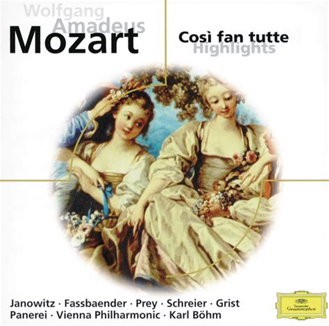 Mozart Cosi Fan Tutte Highlights Album By Wolfgang Amadeus Mozart