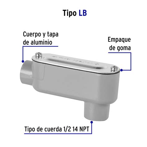 Condulet 1 2 conexión tipo LB Volteck COLET 1 2 LB 46970