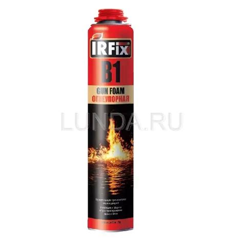 Монтажная пена огнеупорная, профессиональная В1, 800мл, Irfix | Lunda ...