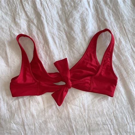 Women S Red Bikini And Tankini Tops Depop