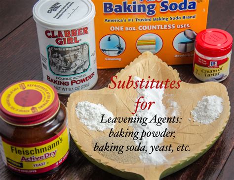 Substitutes for Leavening Agents: Baking Powder, Baking Soda, Yeast ...