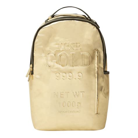 Sprayground Gold Brick Backpack Beyond Hype Premier Streetwear