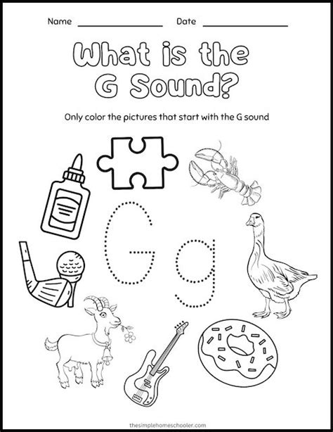 15 Letter G Worksheets Free And Printable The Simple Homeschooler