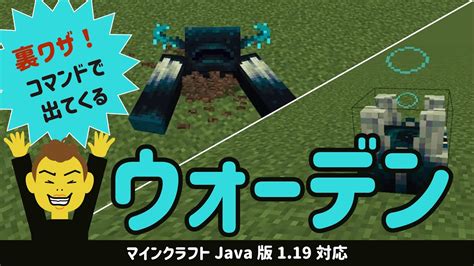 【マイクラ】java版119対応！ 古代都市以外でスカルクシュリーカーからウォーデンの出し方 紹介 マインクラフト Youtube