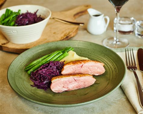 Pan Roasted Duck Breast With Braised Red Cabbage Recipe · Gressingham