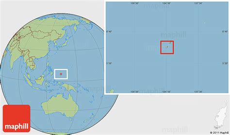 Savanna Style Location Map of Peleliu