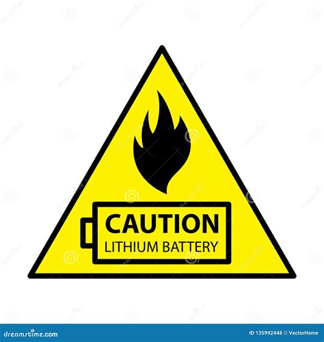 Warning Lithium Batteries Symbol Sign, Vector Illustration, Isolate On ...