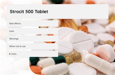 Strocit-500 Tablet: A Comprehensive Guide | MaxinHealth - Blog