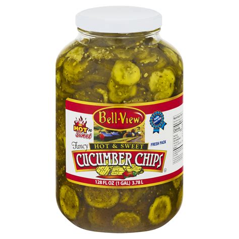 Hot Sweet Cucumber Chips Gallon Bell View Foods
