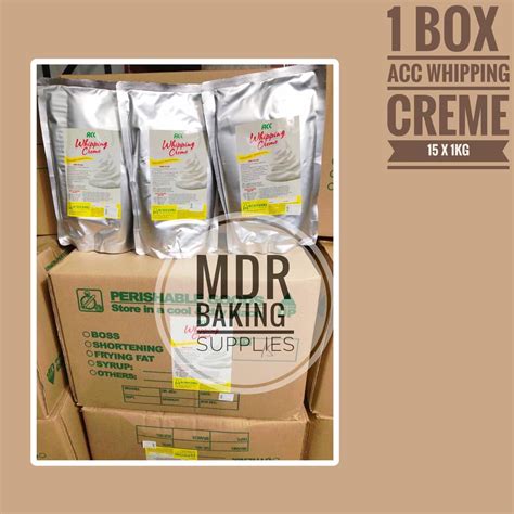 ACC Whipping Creme 1 Box 15 X 1KG Like Whippit Shopee Philippines