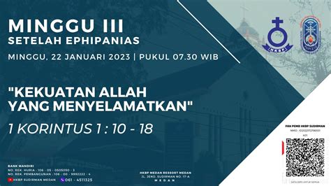 Ibadah Minggu Iii Setelah Ephipanias Hkbp Medan Sudirman Minggu