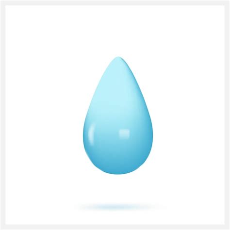 Diseño De Icono 3d De Gota De Agua Azul Vector Premium