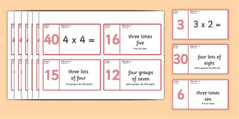 Loop Cards 3 And 4 Times Table Romanian Translation Twinkl