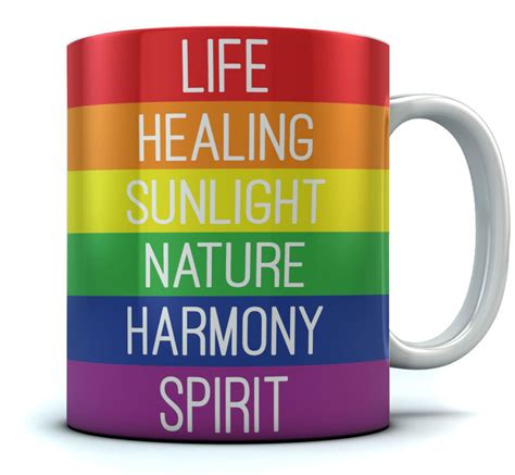 Lgbtq Rainbow Pride Flag Color Meanings Coffee Mug Mugs Pride Colors